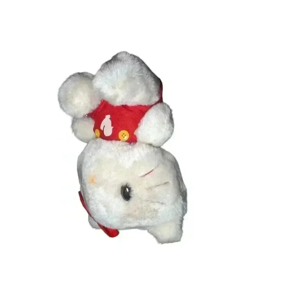 1976 Hello Kitty 12” plush toy red overalls Child Guidance Sanrio CBS - Picture 5 of 10